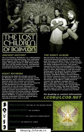 big up fo tha lost children of word u know what i'm rap..real shit....no evolutia